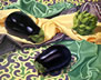 Eggplants and Artichokes larger